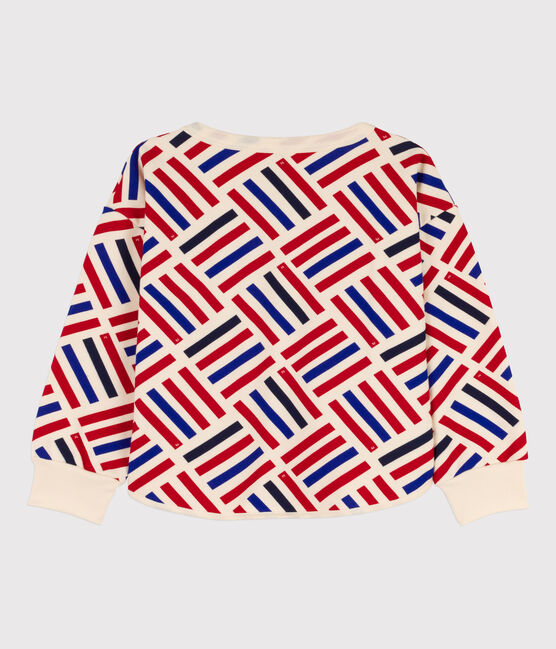 Sudadera estampada de muletón de niña / niño blanco AVALANCHE/ MULTICO