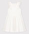 Vestido de celebración de popelina de niña blanco ECUME