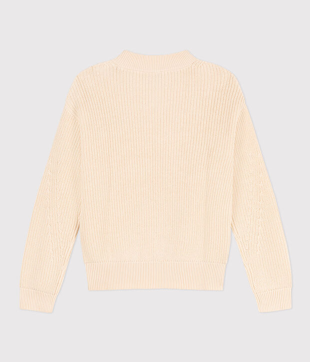 Jersey de punto ingl&eacute;s de algod&oacute;n para mujer crudo