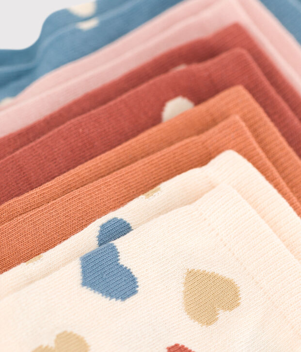 Juego de 5 pares de calcetines con corazones para ni&ntilde;o/ni&ntilde;a multicolor