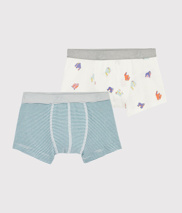 Lote de 2 b&oacute;xeres con estampado de mono para ni&ntilde;o peque&ntilde;o multicolor