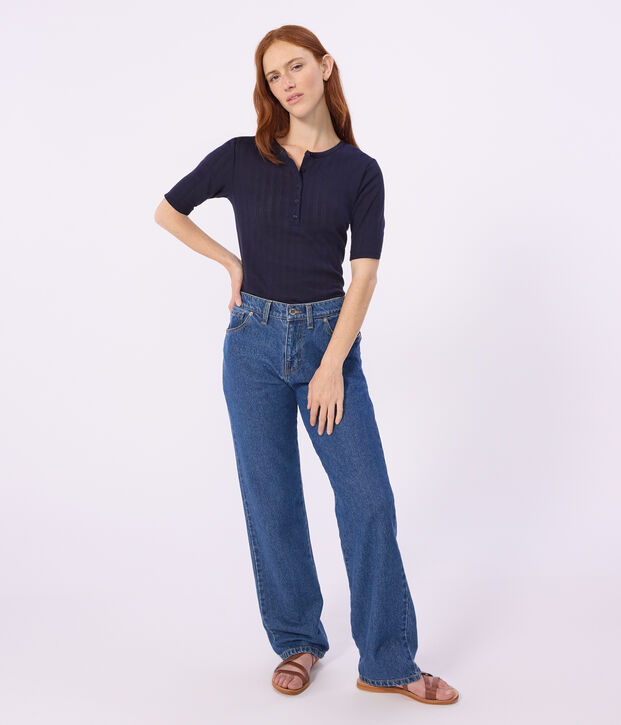 Camiseta lisa de algod&oacute;n de manga corta para mujer SMOKING