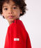 Jersey infantil liso de lana y algodón rojo POMPEI