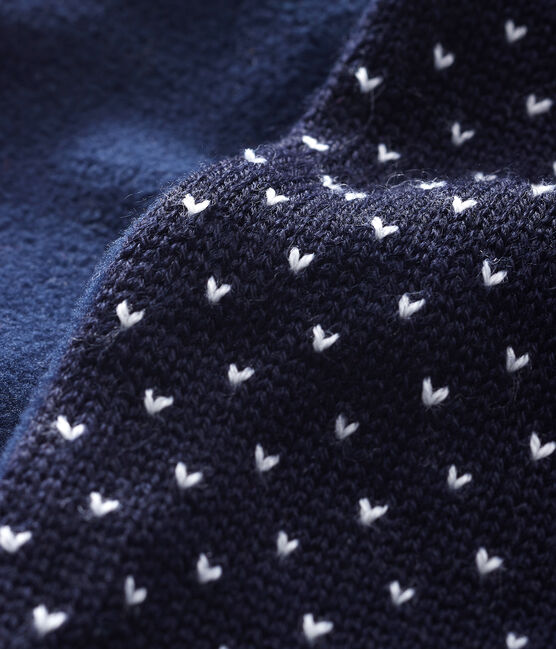 Bufanda para bebé unisex con forro polar azul SMOKING/blanco MARSHMALLOW