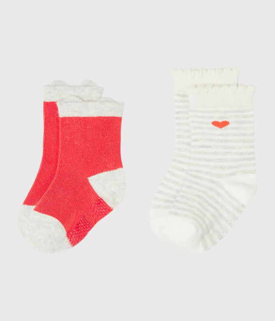 Lote de 2 pares de calcetines bebé niña SIGNAL