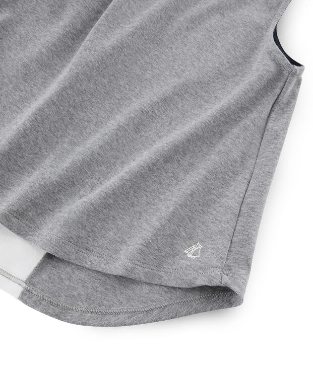 Camiseta de tirantes deportiva para ni&ntilde;a gris