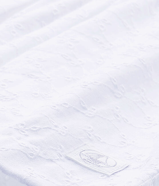 Vestido para bebé niña con bordado inglés blanco ECUME