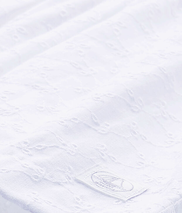 Vestido para beb&eacute; ni&ntilde;a con bordado ingl&eacute;s blanco
