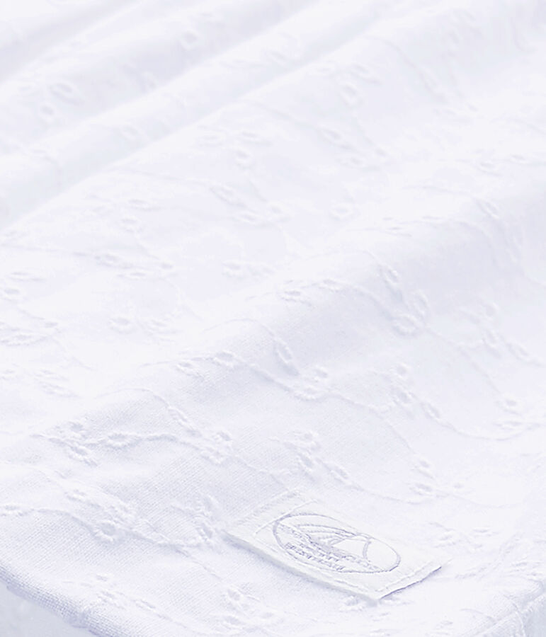 Vestido para beb&eacute; ni&ntilde;a con bordado ingl&eacute;s blanco
