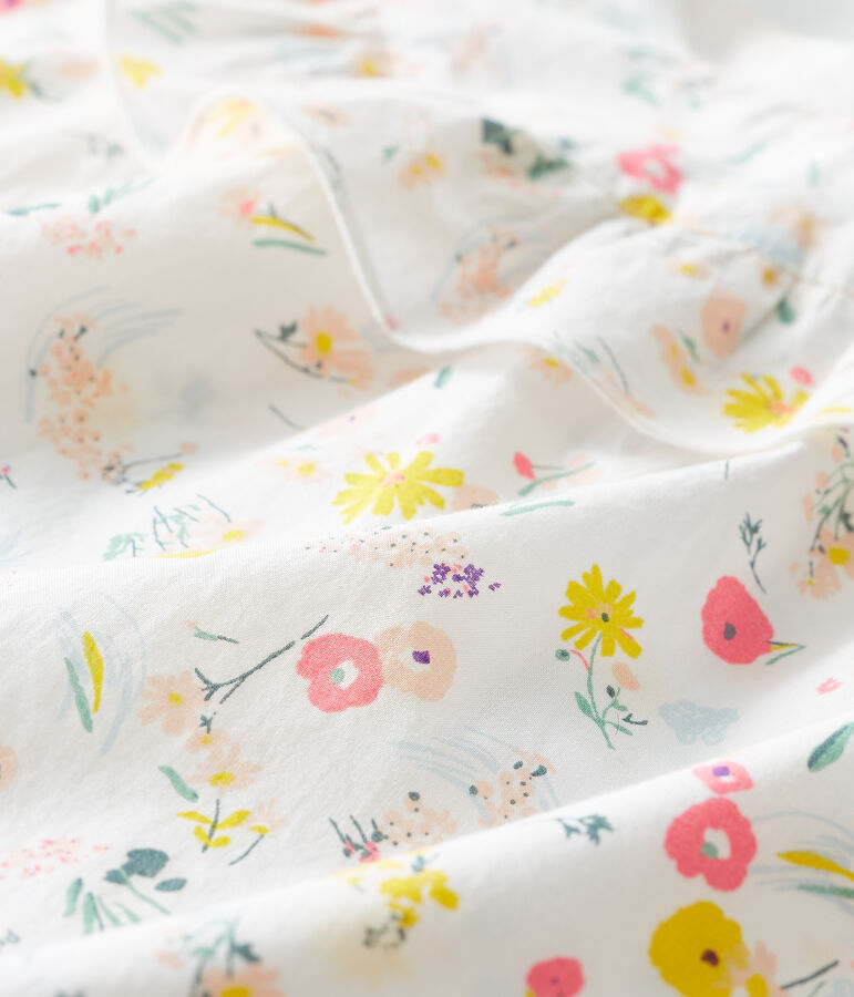 Mono corto estampado para beb&eacute; ni&ntilde;a blanco/multicolor