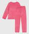 Pijama infantil de terciopelo rosa PEONIA