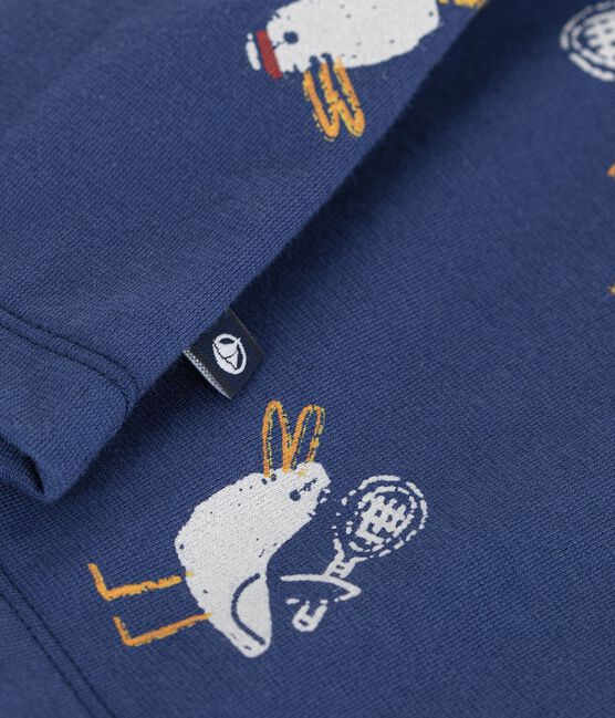 Camiseta infantil de manga corta de algodón con estampado de gaviotas CREPUSCULE/ MULTICO