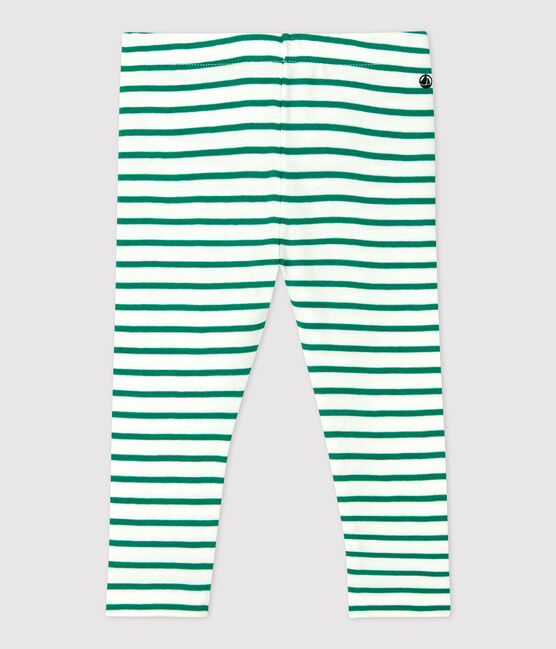 Leggings de algodón de bebé. blanco MARSHMALLOW/ PIVERT