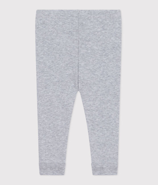 Leggings lisos de algodón para bebé gris FUMEE CHINE