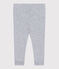 Leggings lisos de algodón para bebé gris FUMEE CHINE