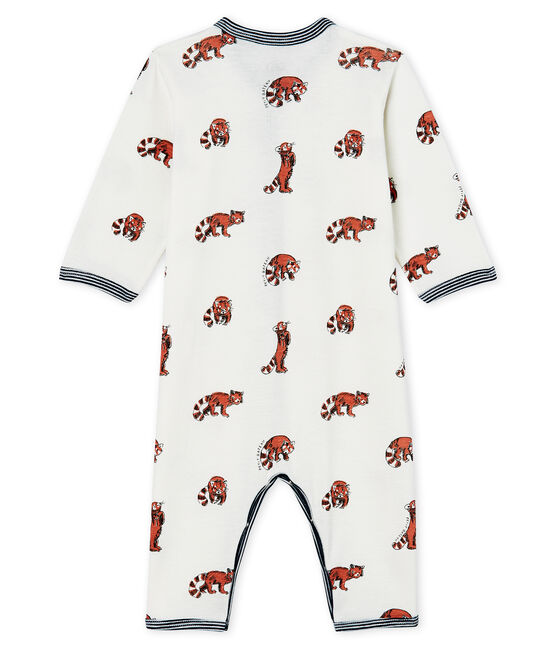 Pijama sin pies de ecológico con forro para bebé blanco MARSHMALLOW/ MULTICO CN