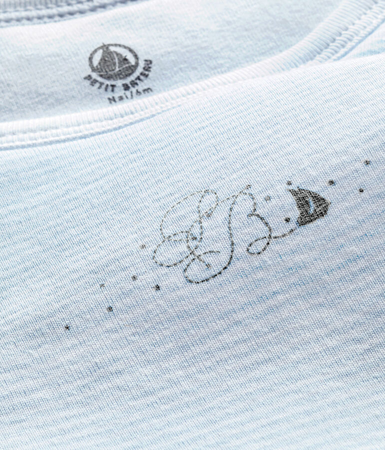 Saco de nacimiento milrayas beb&eacute; ni&ntilde;o azul FRAICHEUR/blanco ECUME