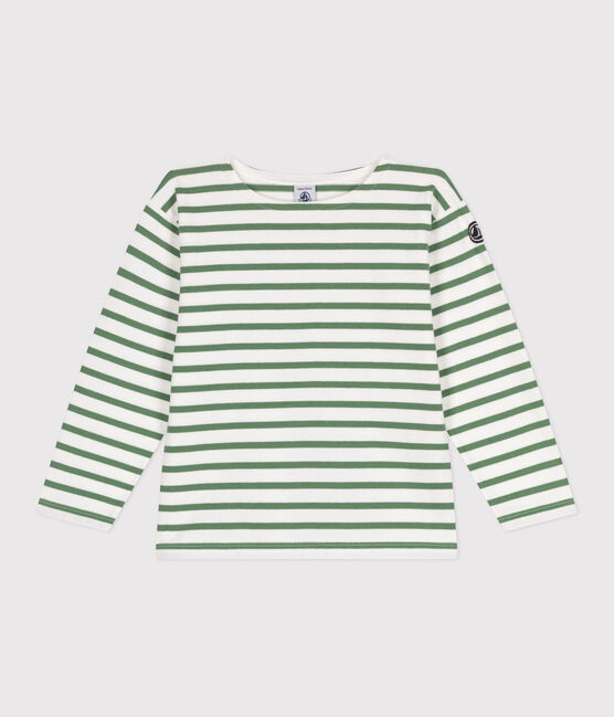 Marinera infantil unisex de algodón de manga larga verde MARSHMALLOW/ PALMERAIE