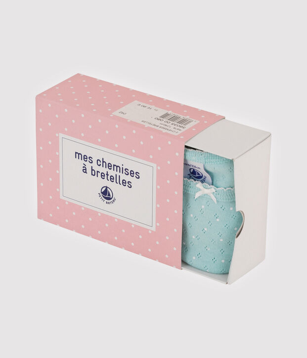 Lote de 2 camisas de tirantes con calado para ni&ntilde;a multicolor