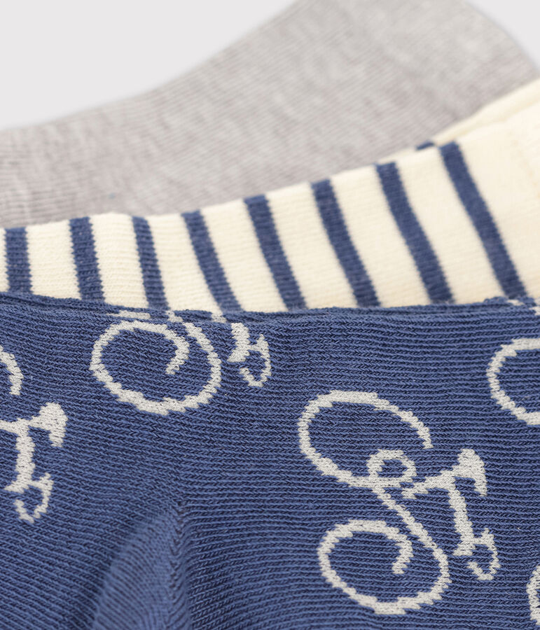 Juego de 3 pares de calcetines para ni&ntilde;a / ni&ntilde;o multicolor