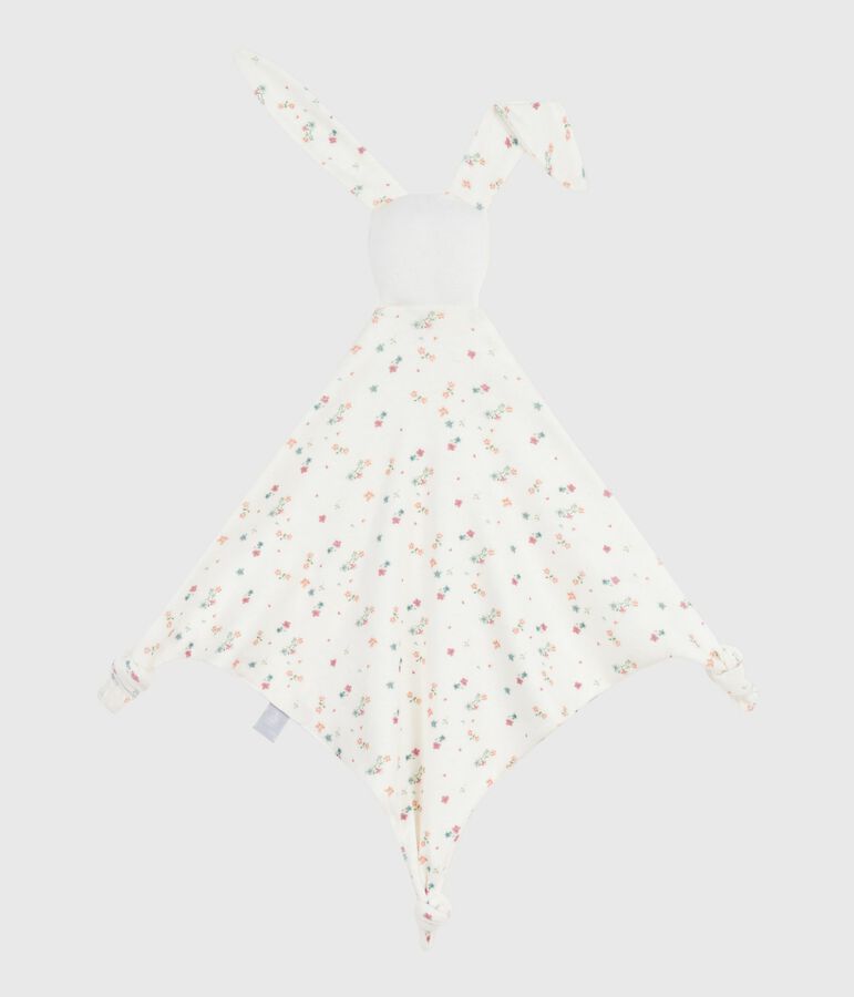 Doudou de algod&oacute;n con estampado de flores para beb&eacute; blanco/multicolor