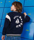 Chaqueta teddy infantil lisa de algodón