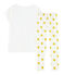 Pijama de punto para chica blanco MARSHMALLOW/amarillo BLE