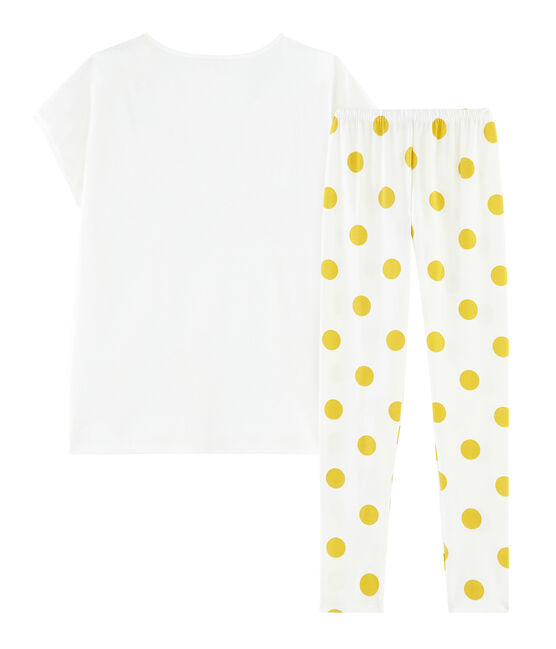 Pijama de punto para chica blanco MARSHMALLOW/amarillo BLE