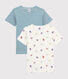 Juego de 2 camisetas de manga corta con estampado de mono de niño pequeño