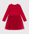 Vestido de punto grueso y tul para niña COULIS