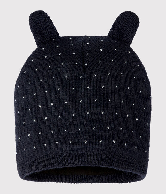 Gorro para bebé unisex con forro polar azul SMOKING/blanco MARSHMALLOW