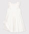 Vestido de celebración de popelina de niña blanco ECUME