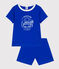 Pijama corto infantil de algodón azul PERSE
