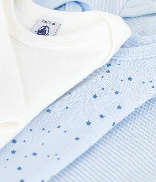 Juego de bodies de algod&oacute;n de manga larga con estampado de estrellas para beb&eacute; multicolor