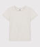 Camiseta LA RECTA de algodón orgánico con cuello redondo para mujer gris BELUGA CHINE
