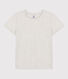 Camiseta LA RECTA de algodón orgánico con cuello redondo para mujer
