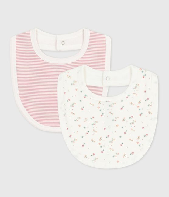 Juego de baberos de algodón con estampado de flores para bebé variante 1