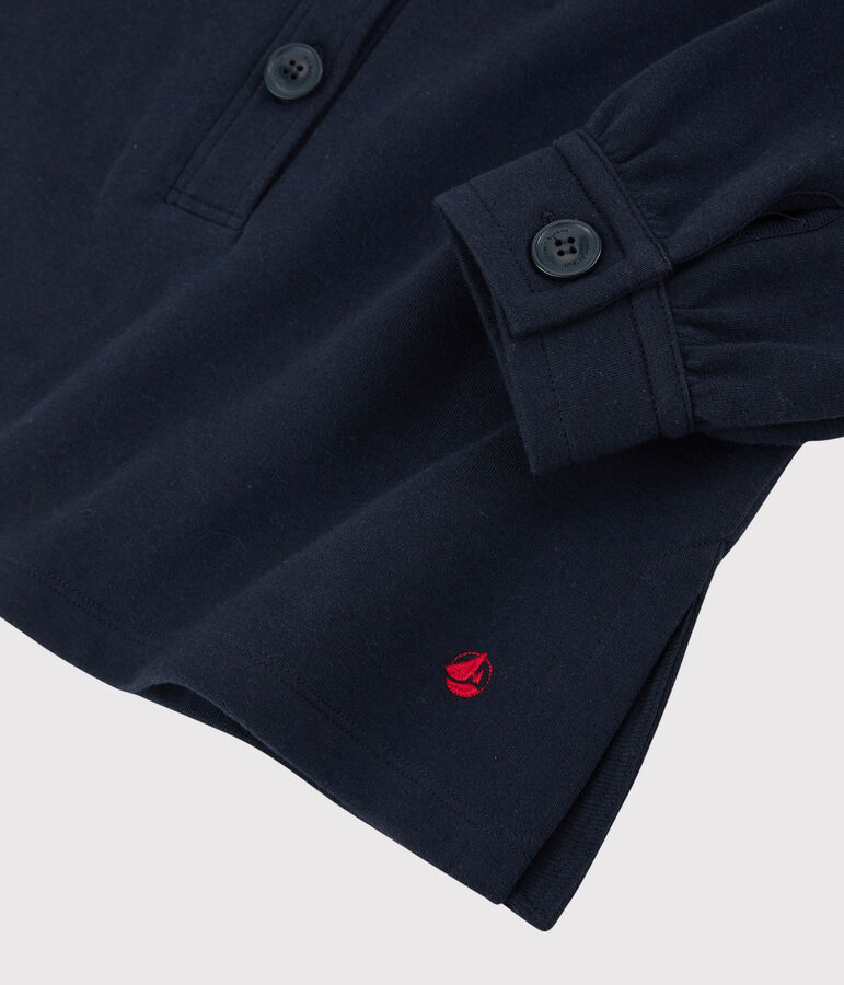 Chaqueta marinera de algod&oacute;n grueso de mujer azul