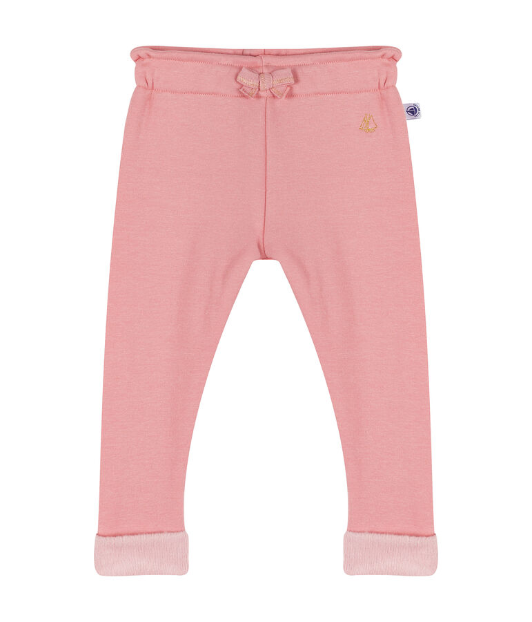 Pantal&oacute;n de terciopelo para beb&eacute; ni&ntilde;a rosa CHARME CN