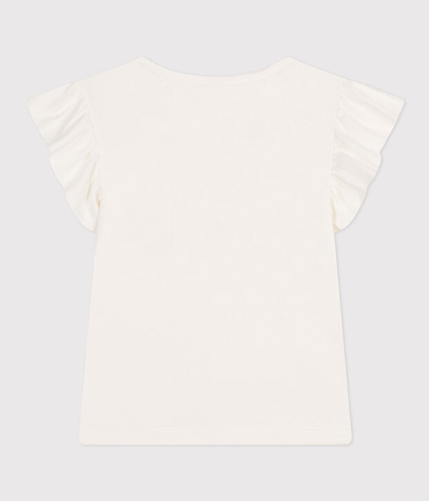Camiseta de algod&oacute;n para ni&ntilde;a blanco