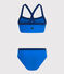 Traje de baño de 2 piezas de niña azul SURF