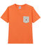 Camiseta con bolsillo en el pecho para niño naranja ORIENT