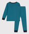 Pijama infantil de manga larga de algodón dinosaurio verde DRAGONFLY