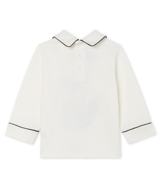 Camiseta de manga larga con cuello para bebé niño blanco MARSHMALLOW CN
