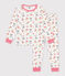 Pijama infantil de algod&oacute;n con estampado de animales blanco/multicolor
