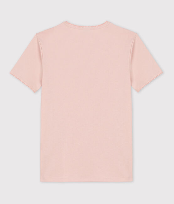 Camiseta L'ICONIQUE de punto «cocotte» de algodón para mujer rosa SALINE