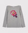Camiseta serigrafiada para niña gris SUBWAY CHINE