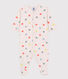 Pijama enterizo de corazones de colores de bebé niña en terciopelo
