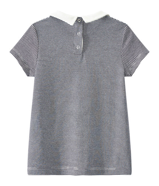 Camiseta para niña a rayas azul SMOKING/blanco LAIT