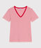 Camiseta LA ICONICA de algodón con cuello de pico para mujer MONTELIMAR/ PEPS